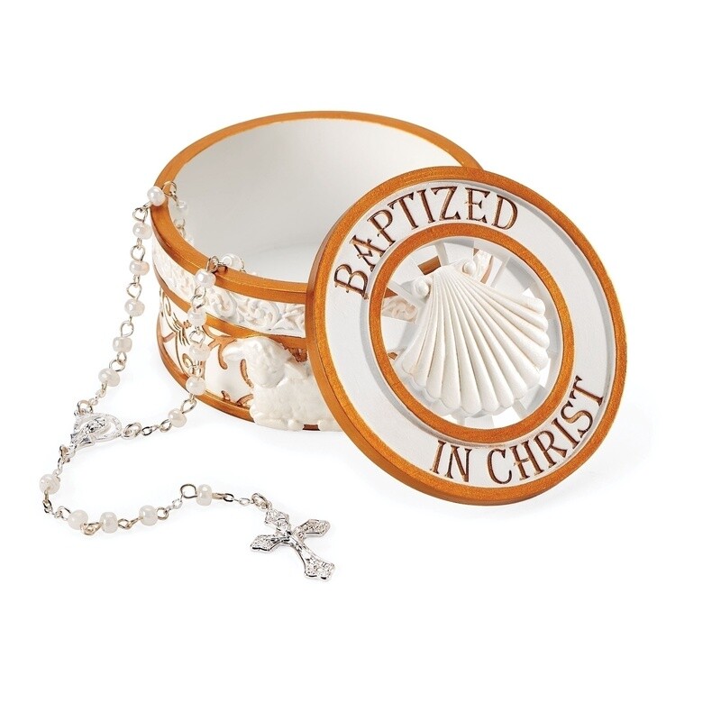 2.75&quot;H BAPTISM KEEPSAKE BOX