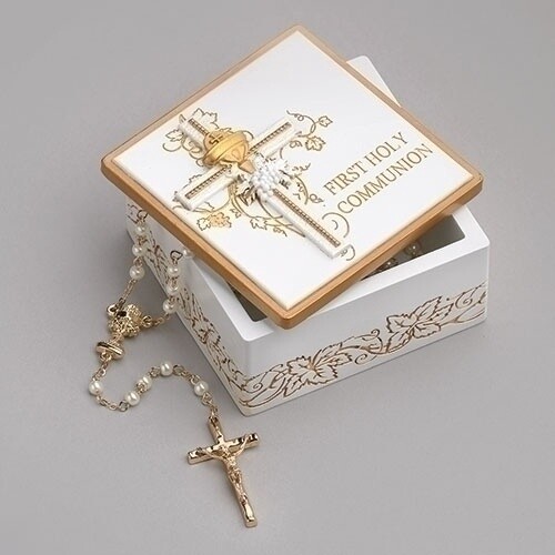 1.75&quot;H 1ST COMMUNION KEEPSAKE BOX