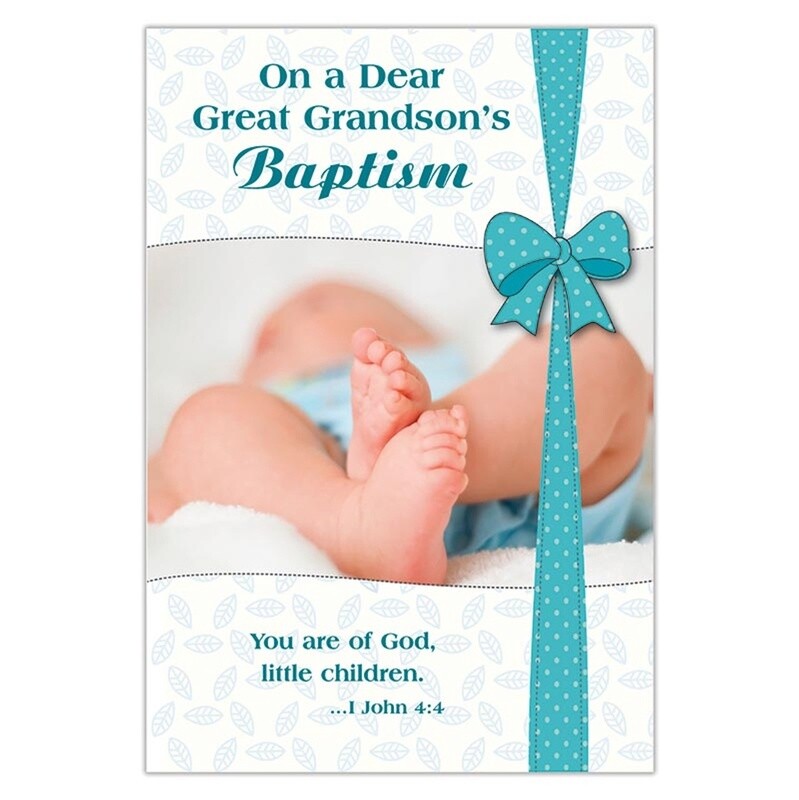 Dear Great Grandson&#39;s Baptism Card