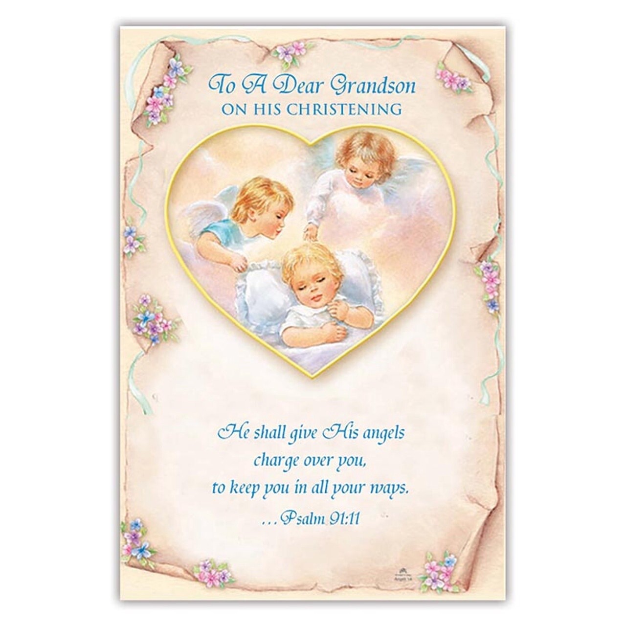 For a Dear Grandson on His Christening Card