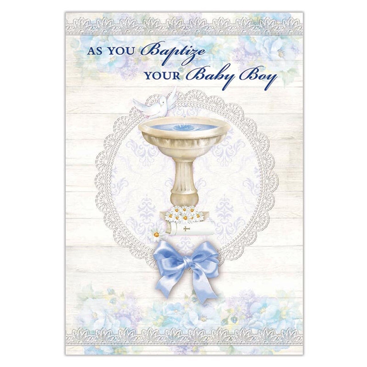 As You Baptize Your Baby Boy Card