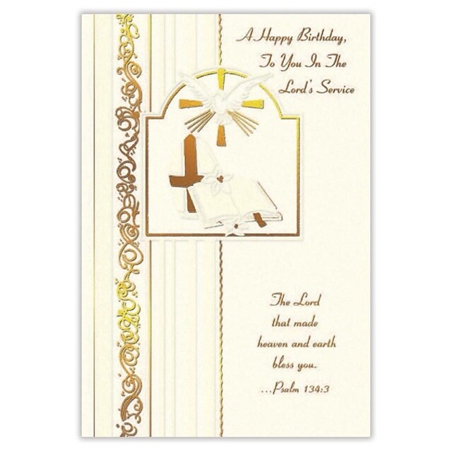 Happy Birthday in the Lord&#39;s Service Card