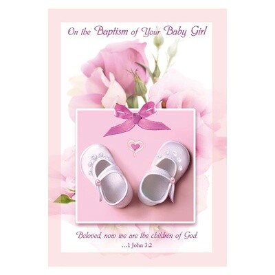 On the Baptism of Your Baby Girl Card (BAP37049)
