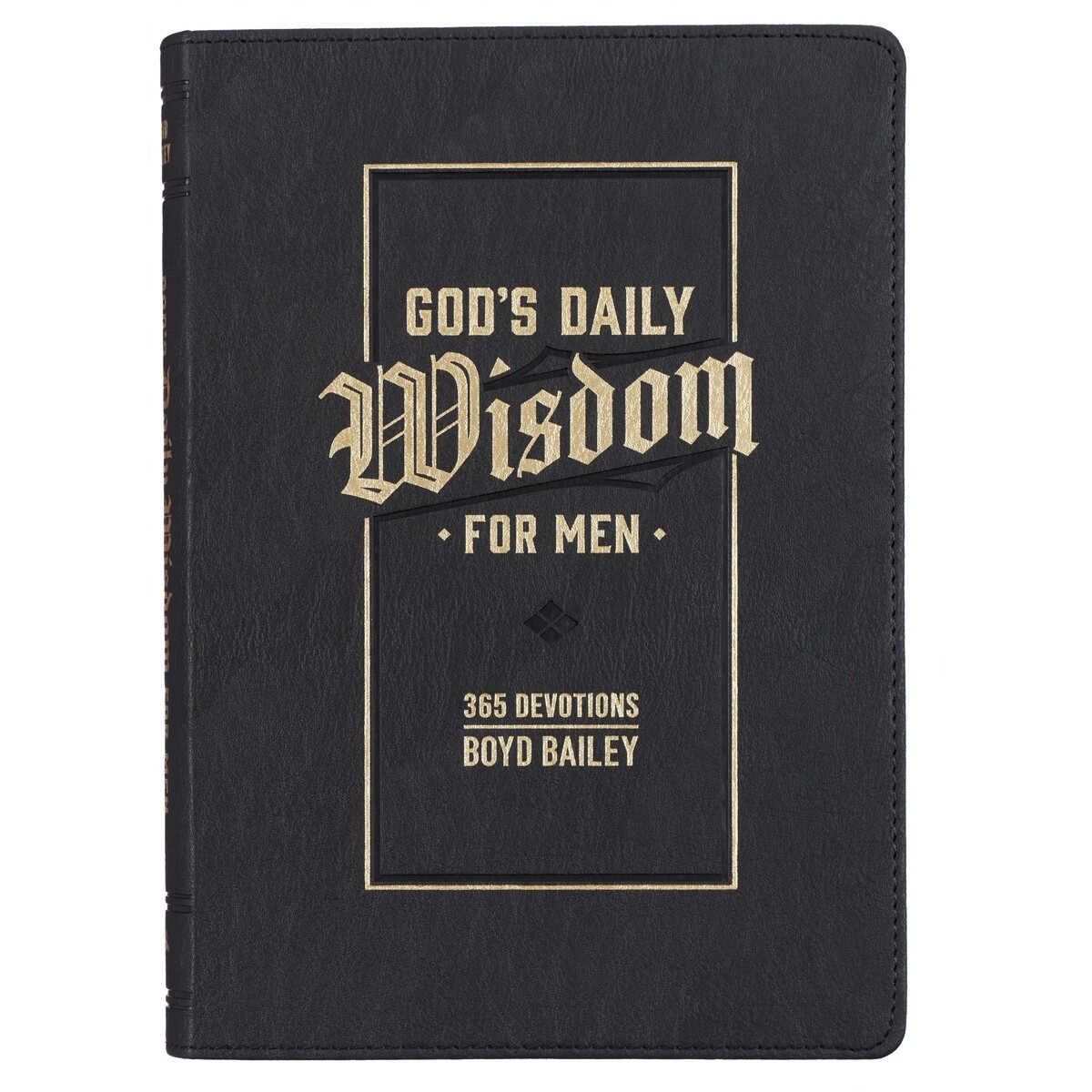 God&#39;s Daily Wisdom For Men Brown Faux Leather Devotional