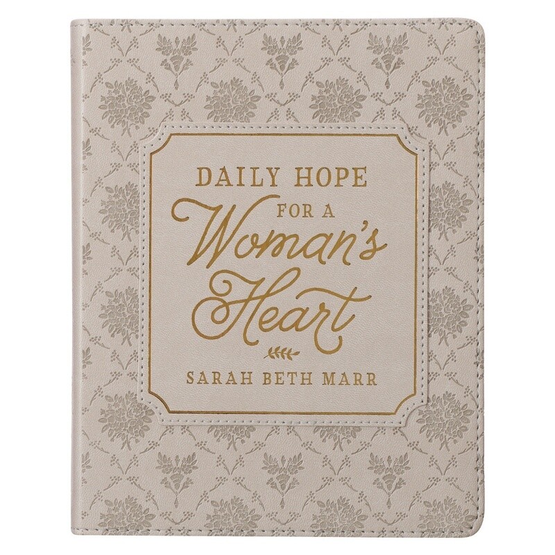 Daily Hope for a Women&#39;s Heart Taupe Faux Leather Devotional