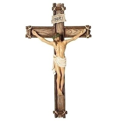 10"H Wood Wall Crucifix