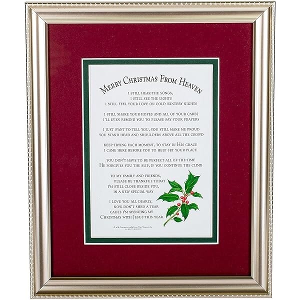 Merry Christmas From Heaven Double Mat Frame