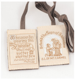 Washable Scapular Brown Cord