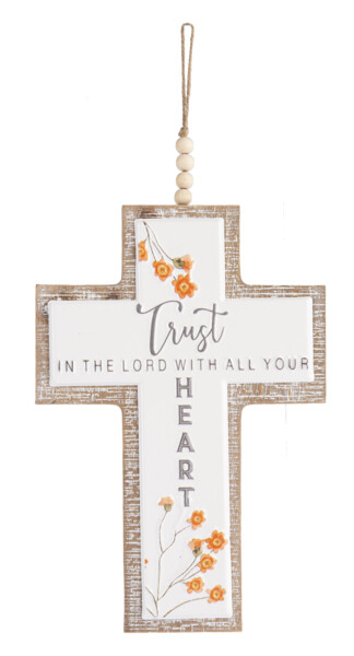 Oversized Embossed Trust In The Lord Cross