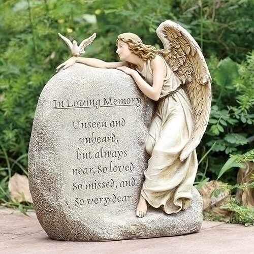 11.25" Memorial Angel Garden Stone
