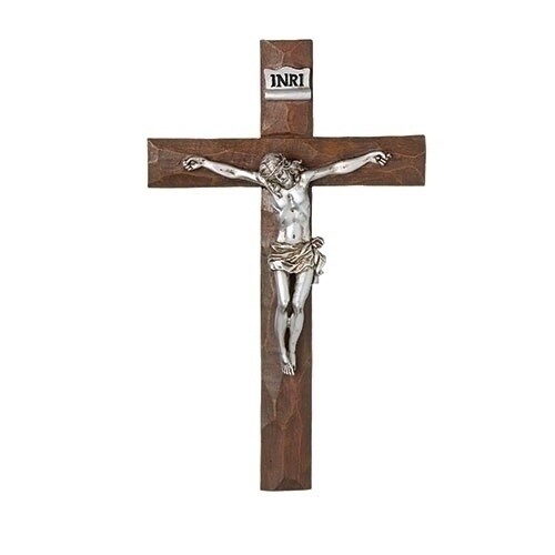 11.5&quot;H Silver Crucifix
