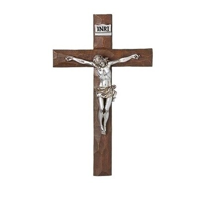 11.5"H Silver Crucifix