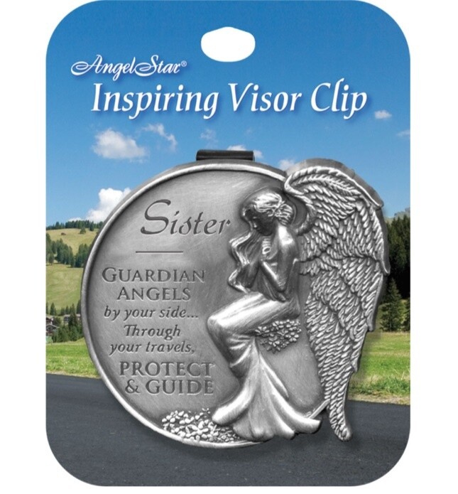 Sister Guardian Angel Visor Clip