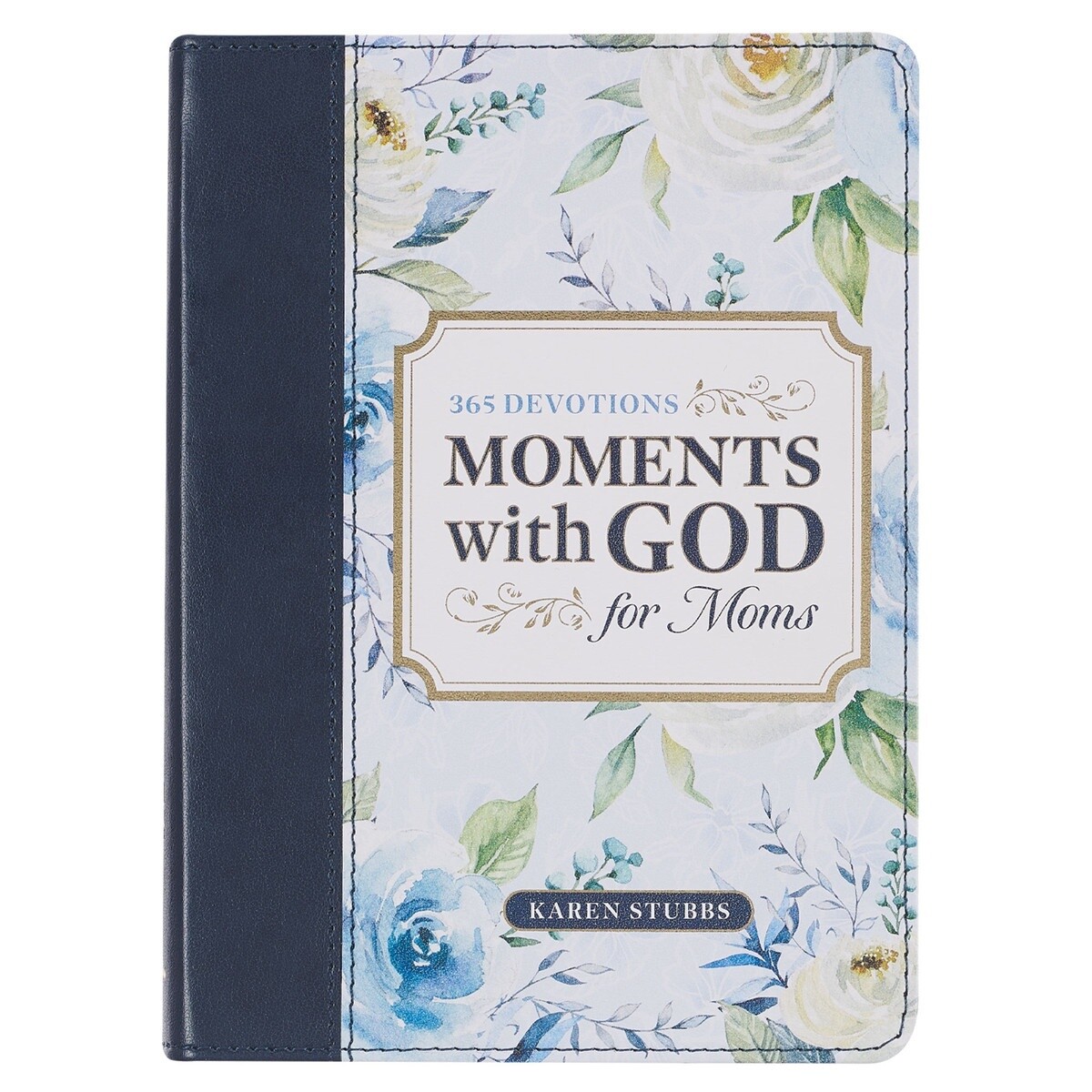 Moments With God For Moms Navy Faux Leather Daily Devotional