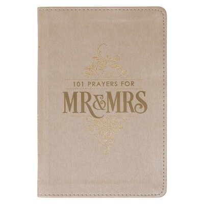 101 Prayers for Mr. &amp; Mrs. Gold Faux Leather Prayer Book