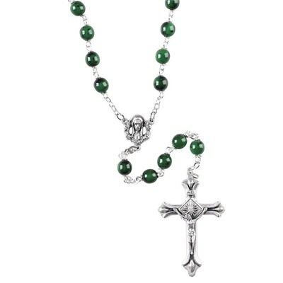 Rosary Emerald Marble 7mm