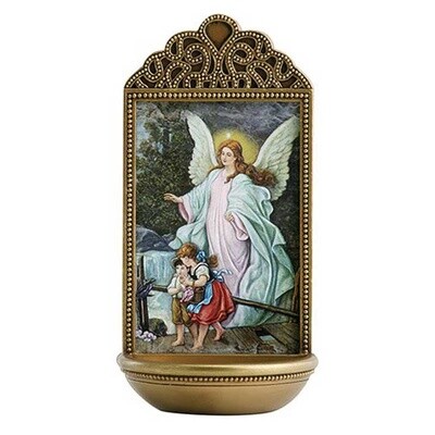 Guardian Angel 6" Holy Water Font