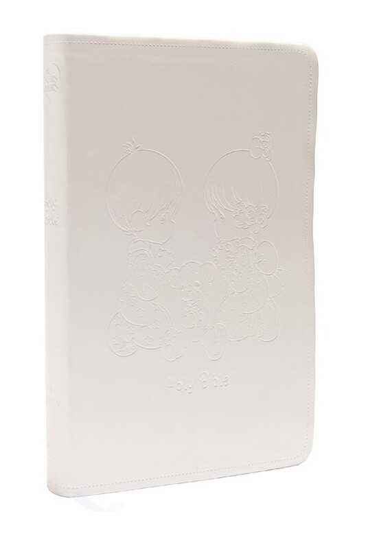NRSV Precious Moments Bible, Catholic Edition (Comfort Print)-White Leathersoft