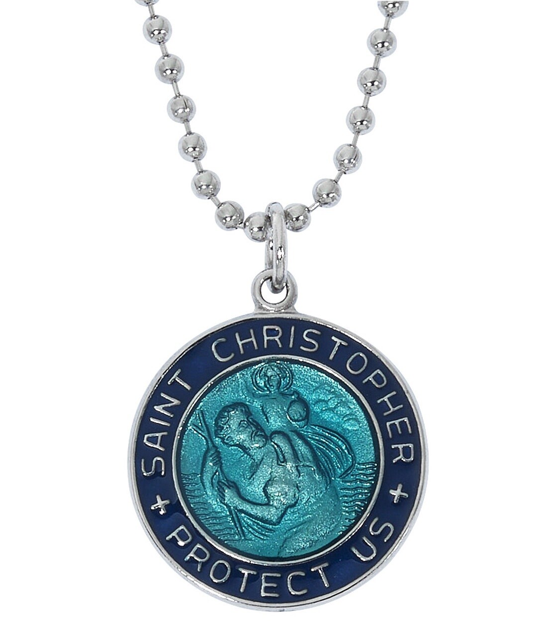 Blue &amp; Aqua St. Christopher Expoxy