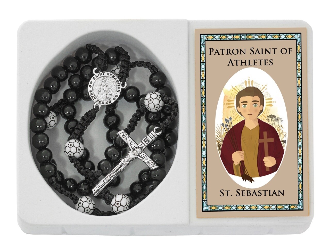 Corded Soccer St. Sebastian Rosary
