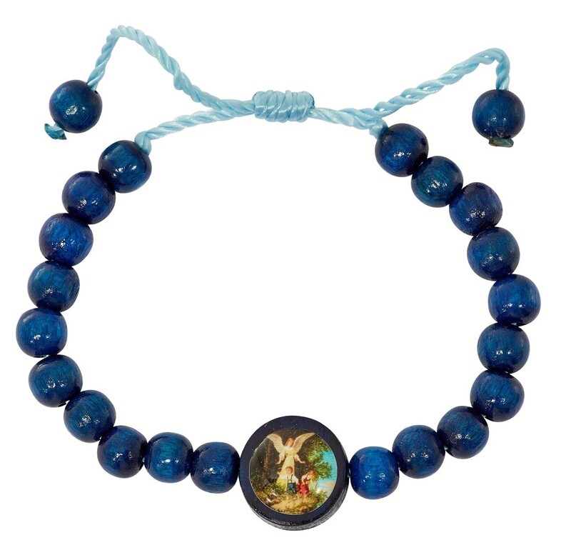 Blue Guardian Angel Corded Bracelet