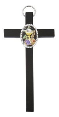 6" Black Wood Communion Cross