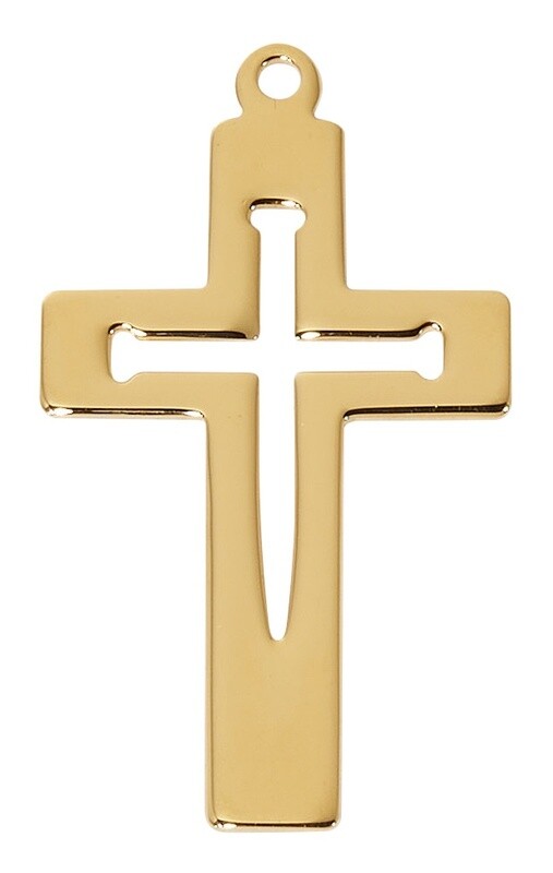 24&quot; Chain Cuto Out Nail G/SS Cross