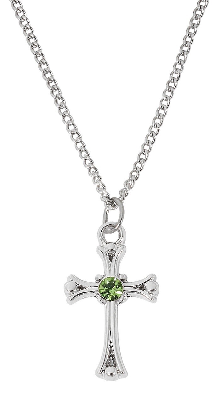 16-18&quot; RF Peridot Cross Boxed