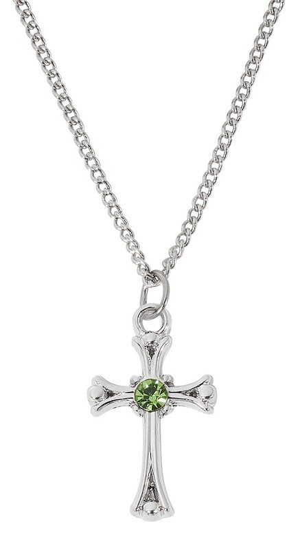 16-18&quot; RF Peridot Cross Boxed