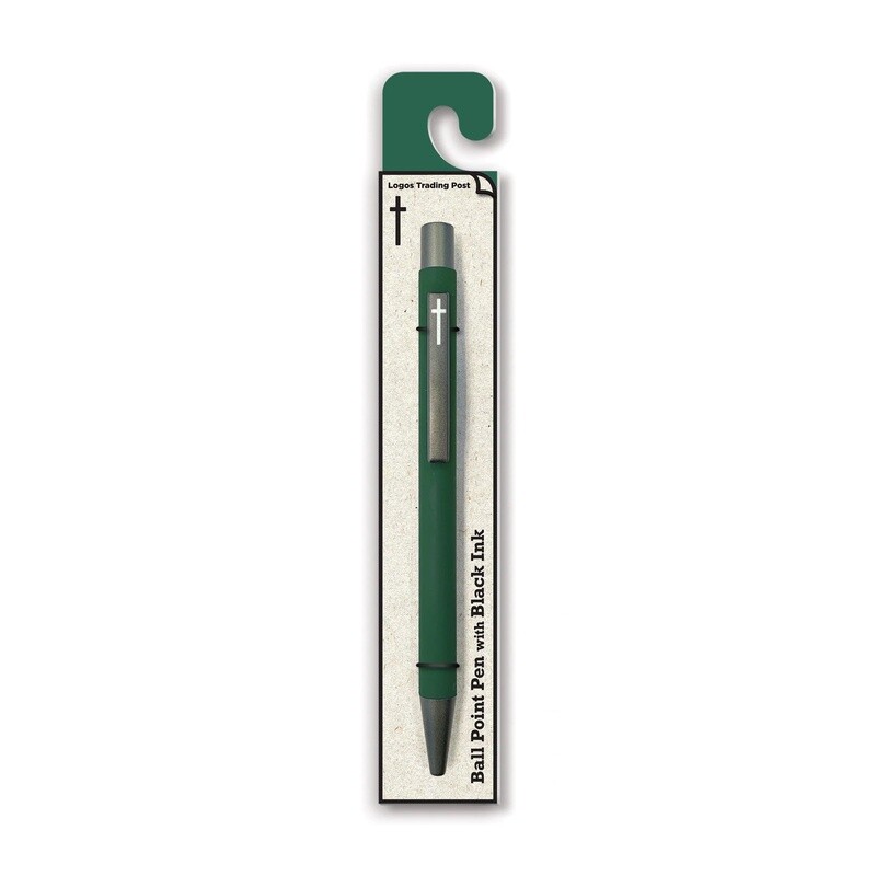 Soft Touch Barrel Cross Pen  - Green