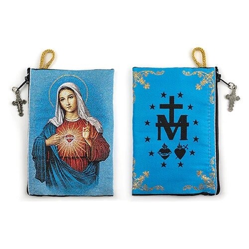 4x6  OLO Immaculate Heart/Miraculous Medal Rosary Pouch