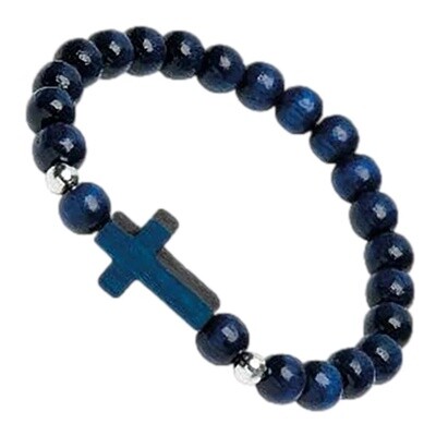Kid&#39;s Blue Bracelet with Cross