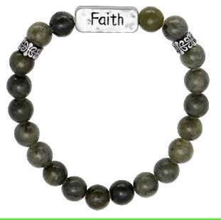 Faith Connemara Marble Message Bracelet