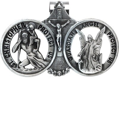 St Christopher/Guardian Angel Visor Clip
