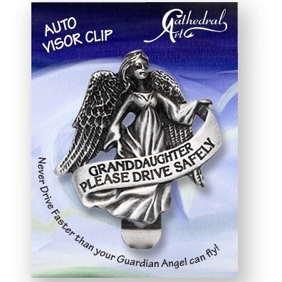 Granddaughter Drive Safely Visor Clip