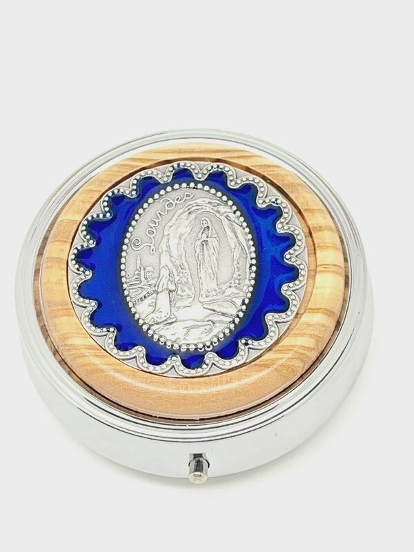 Metal/Olivewood Lourdes Pyx