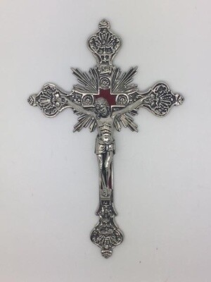 12" Silver Wall Crucifix