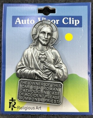 Jesus/Catholic Visor Clip