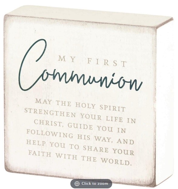 Tabletop Plaque My First Communion