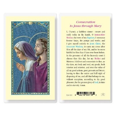 HC - Consecration to Jesus Through Mary Holy Card