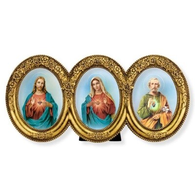 9&quot;x4.5&quot; Hearts of Jesus Mary and Joseph