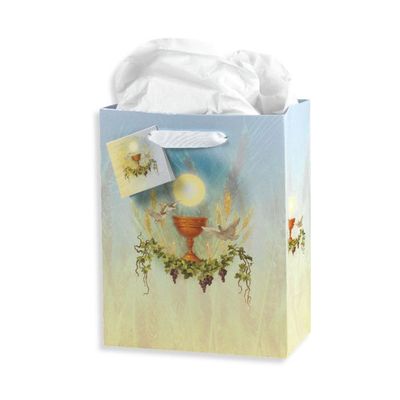 Communion - Chalice and Grapes Medium Gift Bag w/tissue