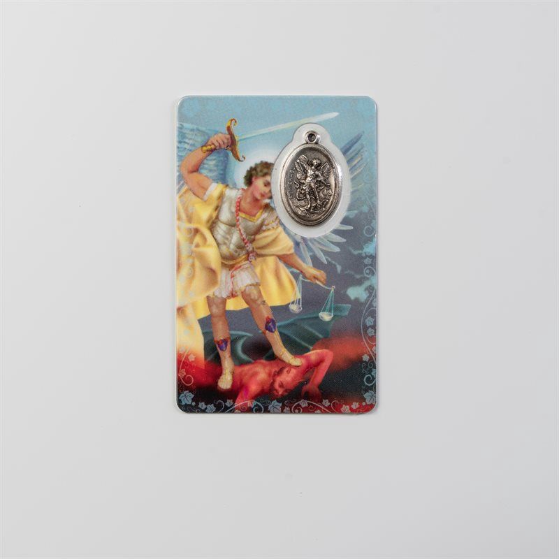 St. Michael Prayer Card w/Medal