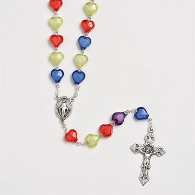 Colored Heart Shaped Rosary