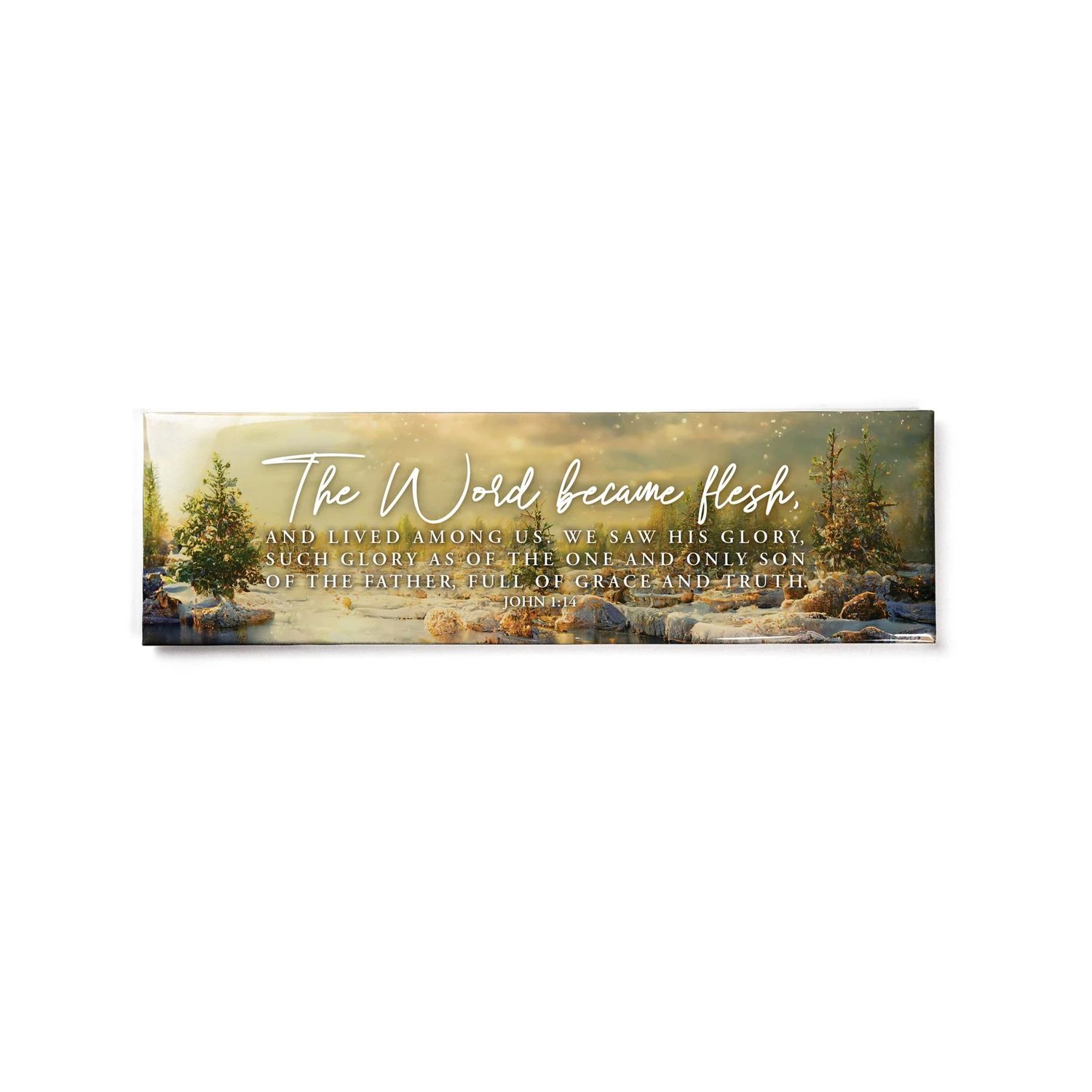 Word Became Flesh Christmas - John 1:14 - Large Fridge Scripture Magnet