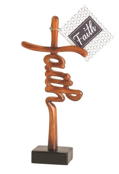Faith Tabletop Cross Resin 7&quot;