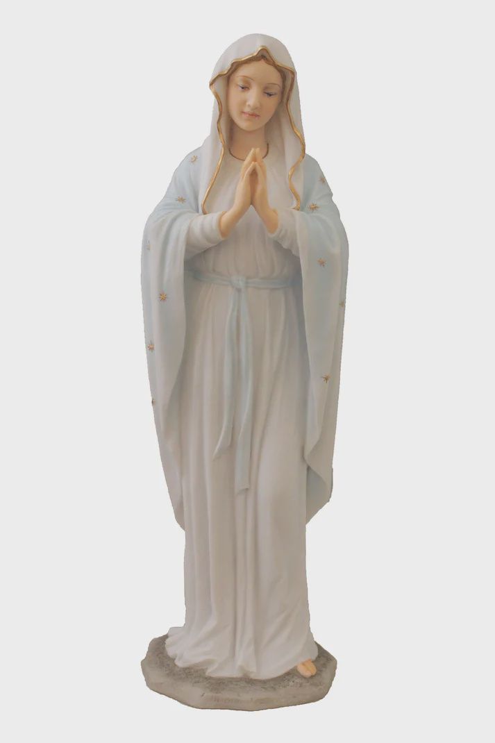 11.75&quot; Praying Virgin Statue White