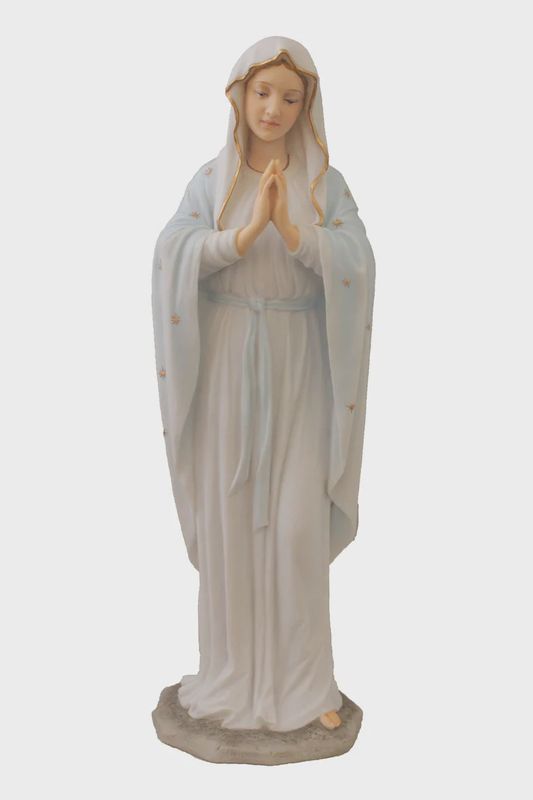 11.75&quot; Praying Virgin Statue White