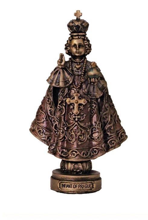 3.5&quot; Infant of Prague Statue Bronze