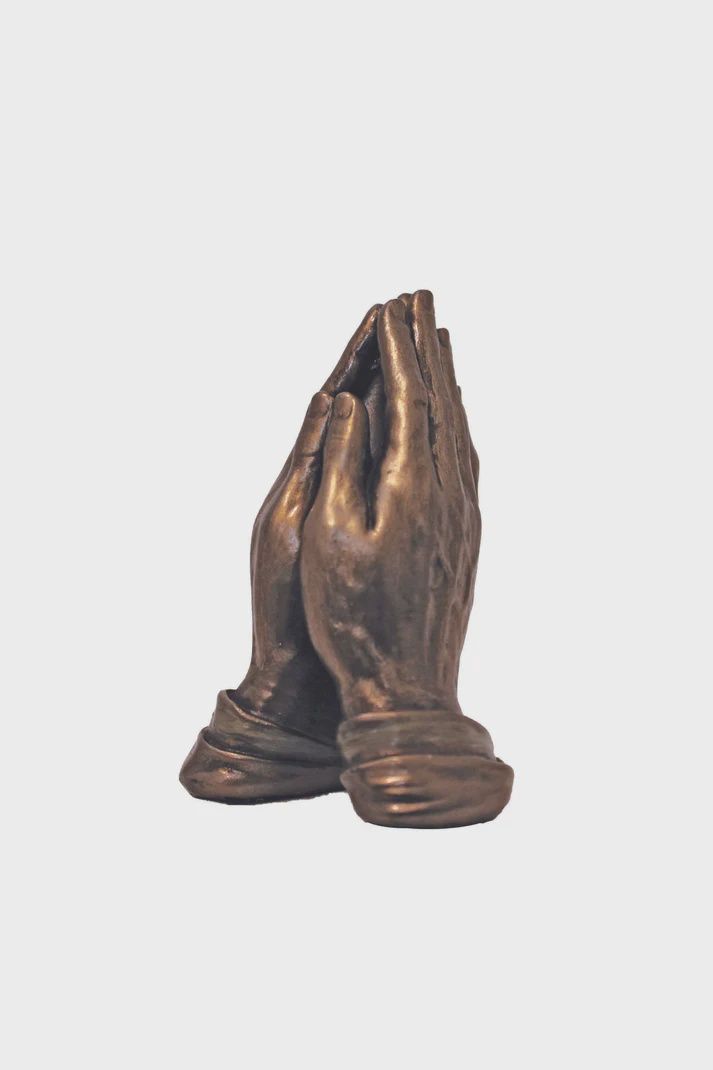 3&quot; Praying Hands Statue Bronze